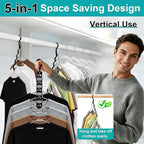 Closet Organizers and Storage,Upgraded Organization and Storage Clothes Hanger,10 Pack College Dorm Room Essentials,Sturdy Space Saving Hangers for Thick Clothe - Image 4