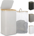 IEGrow Laundry Hamper with Lid,110L Laundry Basket with Mesh Bag,Light Grey by iEGrow