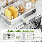 Ewaiira Stainless Steel Sink Caddy, Sponge Holder for Kitchen Sink 9.8″ - Image 5