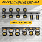 99 Inches Garage Storage, UUP Garage Organization, Wall Mount Garden Tool Organizer, Max 1000lbs Adjustable Metal Hook, Yard Shed Hanging Utility Rack, Heavy Duty Shelving for Rake Broom Mop Snowboard - Image 3