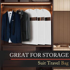 Hleelomi 10 Pack 40-in Garment Bag for Hanging Clothes Suit Bag White - Image 7