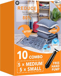 GONGSHI Vacuum Storage Bags for Clothing, 10-Piece, Medium & Small by GONGSHI