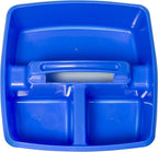 Storex Classroom Craft Caddy, 3 Compartment Plastic Organizer with Carry Handle, Assorted Colors, 9.25 x 5.25 x 9.25 Inch, Case of Six 5-Packs (00941U06C) - Image 5