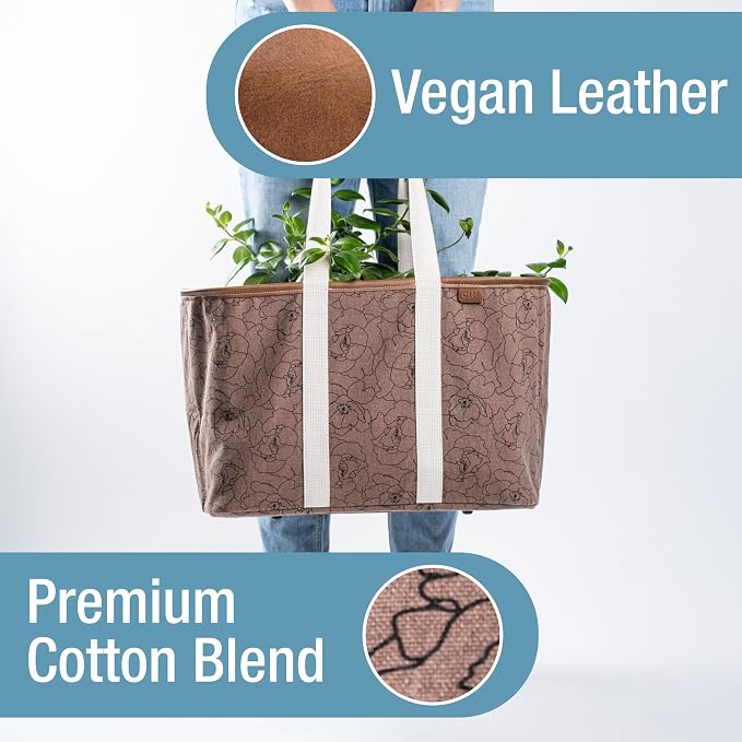 CleverMade Collapsible Tote LUXE, 30L Structured Tote Bag with Handles - Image 5