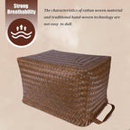 BROWNLILY Handwoven Clothes Basket Laundry Hampers Large Wicker Storage Baskets for Shelves Blankets Closet Storage Bins Car Bedroom Bathroom Organizers and Storage Bath (6, Brown) - Image 4