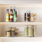 4 Pack 9 Inch Clear Lazy Susan Turntable Organizer, Non-Skid Rotating Tray for Cabinet, Kitchen Pantry Organization and Storage, Acrylic Spinner for Refrigerator, Bathroom Vanity and Spice Rack - Image 3