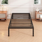 Hafenpo 18 Inch Twin Bed Frame, Under Bed Storage, Black - Image 7