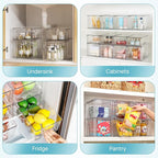 Vtopmart Clear Stackable Storage Drawers, 4 Pack Kitchen Cabinet Set - Image 8