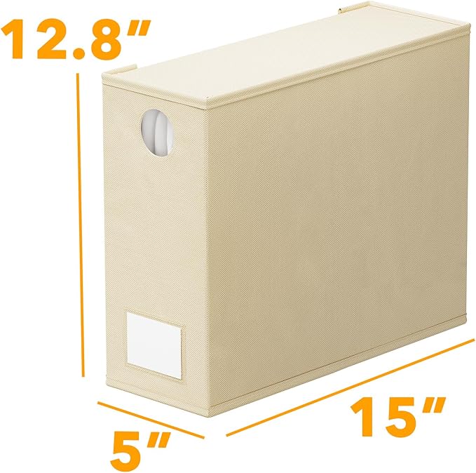 SpaceAid 10 Pack Bed Sheet Organizers and Storage, Foldable Sheet Organizer for Linen Closet, Sheets Set Folder Keeper with Window XL (Queen & King Size) Organizing Bedding Container, Beige - Image 7
