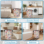 Colorful Butterfly Flowers Laundry Basket Collapsible Laundry Hamper Clothes Storage Bin for Bathroom Bedroom Room Decor 16" X 20.8" - Image 6