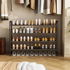 INGIORDAR 4 Tier Long Shoe Rack Organizer for Closet Metal Shoe Storage - Image 2