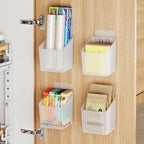 NiHome 4-Pack Cabinet Door Organizer, Adhesive RV Camper Wall Storage Caddy - Image 3