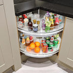 URALFA Lazy Susan Organizer Set of 8, 1/8 Wedge Corner Cabinet Organizer - Image 7