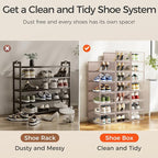 Pinkpum 15 Pack X-Large Shoe Storage Boxes, Shoe Organizer Clear Stackable | Fit US Size 11, 6.2” Height, Shoe Dispaly Case Holder Bins Sneaker Storage for Sneakerheads, For Home and Family, Pink - Image 5