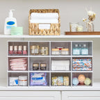 Vtopmart 4 Pack Small Stackable Storage Drawers, White - Image 2