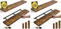 BAYKA Rustic Brown Floating Shelves 47.2in, Set of 2, Wall Mount Wood Shelf (Pack of 2) by Bayka