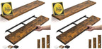 BAYKA Rustic Brown Floating Shelves 47.2in, Set of 2, Wall Mount Wood Shelf (Pack of 2) by Bayka