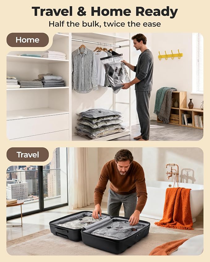 BAGSMART 18 Pack PA+PE Travel Vacuum Bags with Wireless Pumpe - Image 7