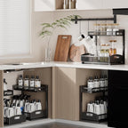 Petiza Under Sink Organizer,2 Pack Height Adjustable Under Sink Organizers and Storage, 2 Tier Under Sink Storage for Kitchen Bathroom Cabinet - Image 6