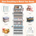 Over The Door Organizer Storage Large Capacity Hanging Bedroom Storage | 5 Shelves, 40 LB Capacity, Foldable Mesh Design, Clear Window, Sturdy, Large Storage Organizer for Nursery, Pantry & Closet - Image 6