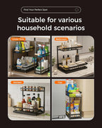 Sevenblue 2-Pack 2-Tier Height Adjustable Under Sink Organizer & Storage - Image 8