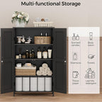 Homleke 43.3" H Farmhouse Bathroom Storage Cabinet with Adjustable Shelves - Image 4