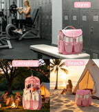 Hanging Mesh Shower Caddy Portable for College Dorm Room Essentials Pink - Image 4