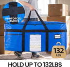 TAILI 1 Pack XXL Storage Bags with Visible Window and Handy Pocket,Blue - Image 2