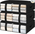 StorageRight Under Bed Storage Bins, 3-Pack 40L Foldable Fabric Storage Bags with Transparent Window, Breathable Organizer for Clothes/Blanket/Comforter/Quiltr, Black by StorageRight