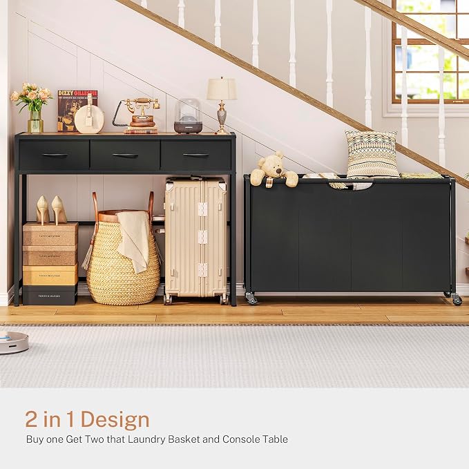 Laundry Sorter, Rolling Laundry Hamper with 4 Section Pull-Out Bags, 300L Large Laundry Basket Organizer with 3 Drawers, Laundry Hamper with Wheels for Laundry Room Organization, Bathroom, Bedroom - Image 3