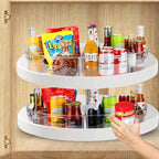 URALFA Lazy Susan Organizer Set of 8, 1/8 Wedge Corner Cabinet Organizer - Image 2