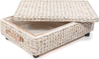 happimess Chett Underbed Storage Bin Wheels 26", White Wash by Happimess
