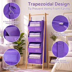 Hanging Closet Organizer, Detachable Hanging Storage Shelves | Reinforced Side Panels, Dorm Closet Organizer, RV Closet Organizers and Storage, Organizer for Clothes, Sweaters,Socks Purple - Image 4