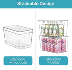 Vtopmart 4 Pack Clear Stackable Storage Bins with Lids and Handles, XLarge - Image 3