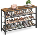 VASAGLE 4-Tier Shoe Rack, 16-20 Pairs, Metal Mesh by Unknown