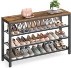 VASAGLE 4-Tier Shoe Rack, 16-20 Pairs, Metal Mesh by Unknown