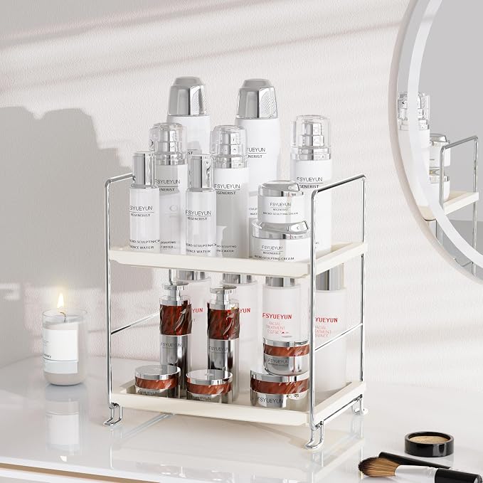 FSyueyun 2-Tier Bathroom Countertop Organizer, Makeup Organizer for Vanity - Image 7