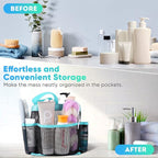 EUDELE Mesh Shower Caddy Portable for College Dorm Room Essentials, Shower Caddy Dorm with 9-Pocket Large Capacity for Beach, Swimming, Gym, Camping, Travel essentials - Image 7
