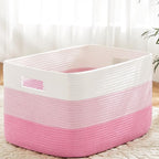 Artfeel Blanket Basket,Rectangle Woven Baskets for Storage,100L Laundry Basket for Decorative Nursery Blanket,Toys,Dirty Clothes and Magazine in Shelves,Baby Room,and Living Room by Artfeel