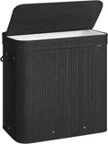 SONGMICS Bamboo Laundry Hamper with Lid, 39.6-Gallons, with Handles by SONGMICSbySONGMICSHOME
