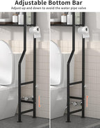 Livilord 3-Tier Over Toilet Storage, Anti-Tip, 64" H, Black - Image 4