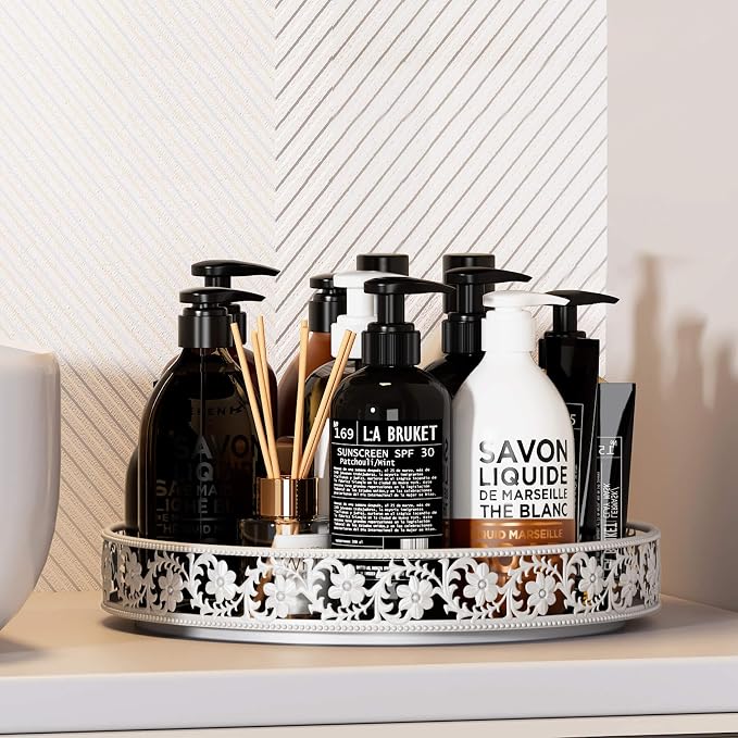 13 inch Lazy Susan Turntable Organizer, Black - Image 6