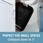 CleverMade Collapsible Plastic Laundry Basket, 39L Laundry Hamper, Black - Image 7