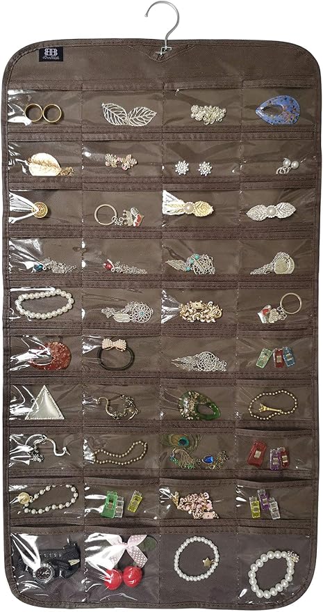 BB Brotrade Hanging Jewelry Organizer,Accessories Organizer,80 Pocket Organizer for Holding Jewelries - Image 4