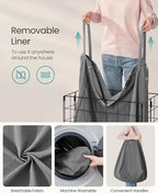 SONGMICS Laundry Hamper, Collapsible, 34.3 Gal. (130L) - Image 4