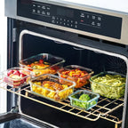 40pc Set Glass Food Storage Containers & Bowls with Airtight Lids - Leakproof BPA-Free Meal Prep Airtight Stackable Lunch Boxes, Kitchen Pantry & Storage Organizers - Microwave Freezer Dishwasher Safe - Image 5