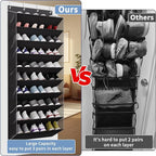 TAHAVICE 10-Tier Over The Door Shoe Organizer, Heavy Duty Hanging Storage - Image 3