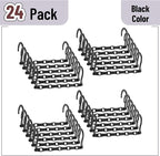 Mr. Pen- Bulk Space Saving Hangers for Clothes, 24 pcs, 5 Slots, Plastic | Collapsible Hangers with 360° Swivel Hook, Hanger Hooks Space Saver for Closet Organizers and Storage, Dorm Room Essentials - Image 2