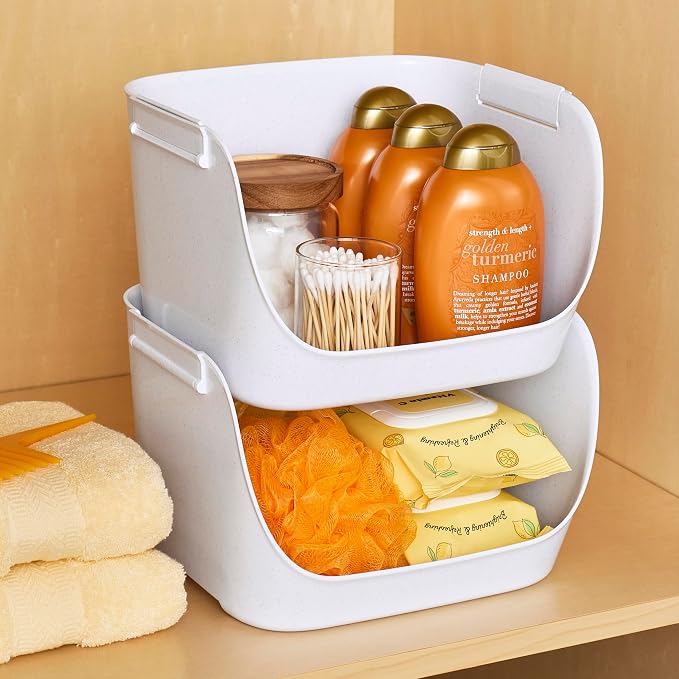 YouCopia ShelfBin Stacking Pantry Bins, 2-Pack, Stackable Storage Basket Organizers for Kitchen and Cabinet Organization - Image 8