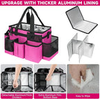 Cleaning Caddy Bag, Cleaning Supplies Organizer for Housekeepers, Housekeeping Caddy with Handle and Detachable Padded Cushion, Pink - Image 2